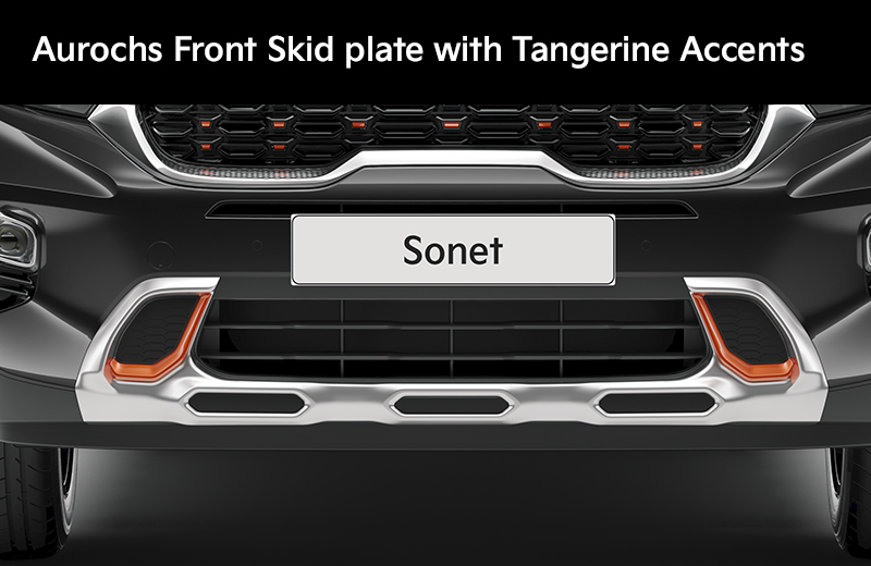 Aurochs Front Skid plate with Tangerine Accents
